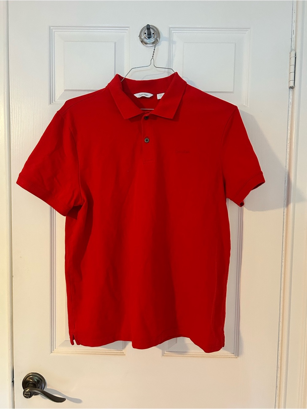 Calvin Klein Men's Red Polo Shirt - Short Sleeve